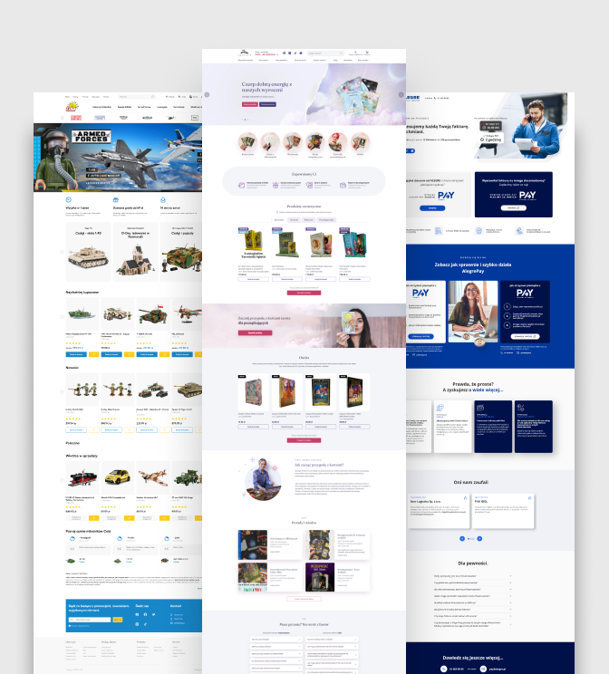 Przykłady zaprojektowanych landing page Ideo Force